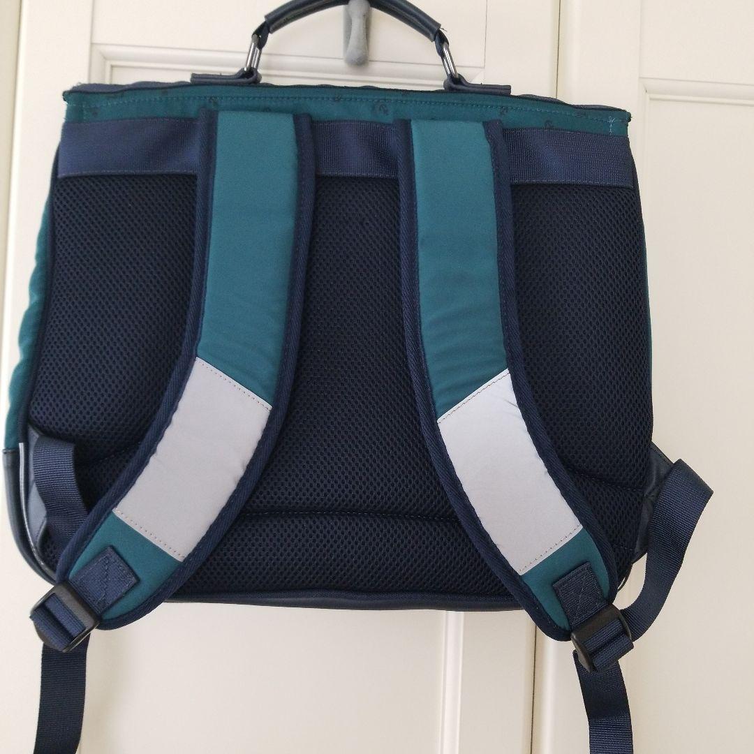 新品未使用 プチバトー リュック ランドセル グリーンとストライプ