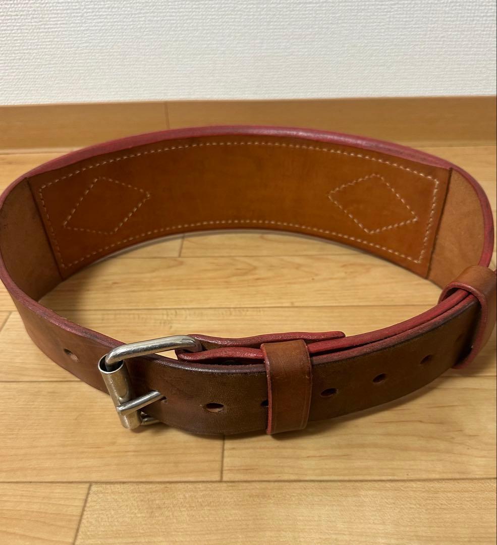 ウエサカ ウェイトリフティング プレミアムベルト ２枚張り シングルピン （Ｌ）