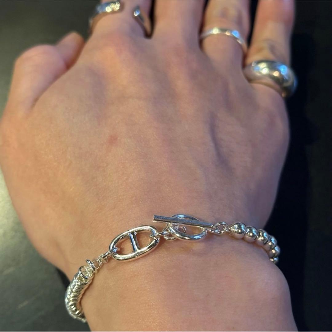 アクセサリー SILVER925 ANCHOR DOUBLE CHAIN BRACELET