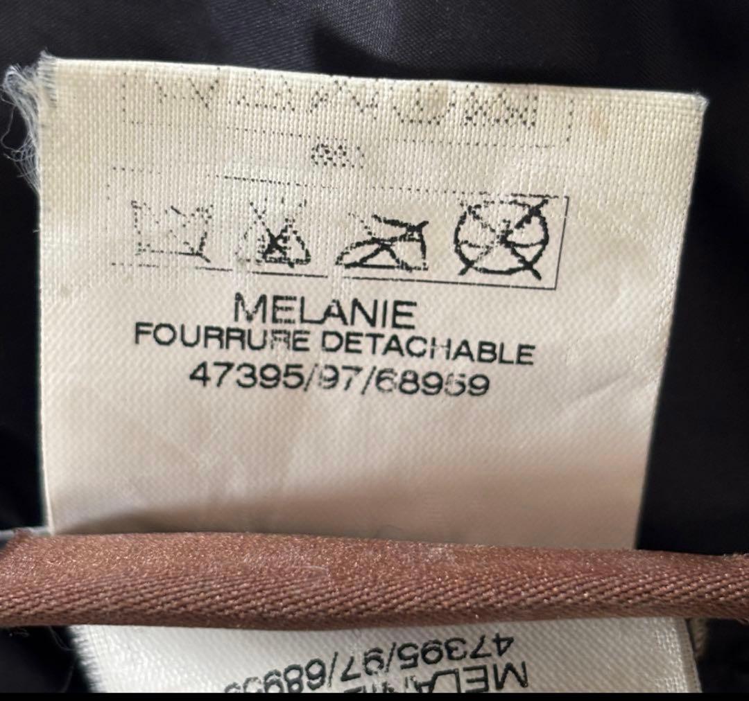 モンクレール ダウンコート メラニー キルティング リアルファー　黒　ブラック