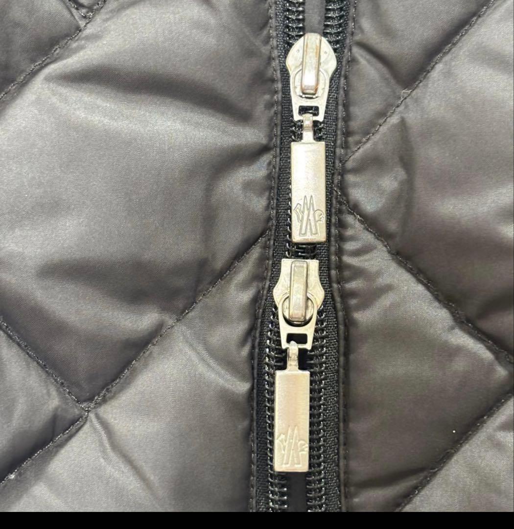 モンクレール ダウンコート メラニー キルティング リアルファー　黒　ブラック