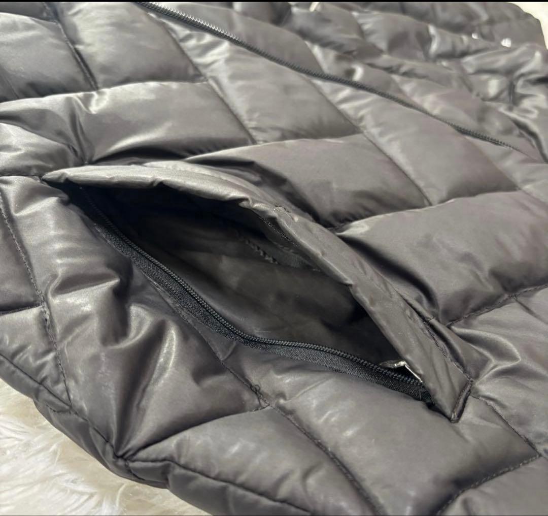 モンクレール ダウンコート メラニー キルティング リアルファー　黒　ブラック