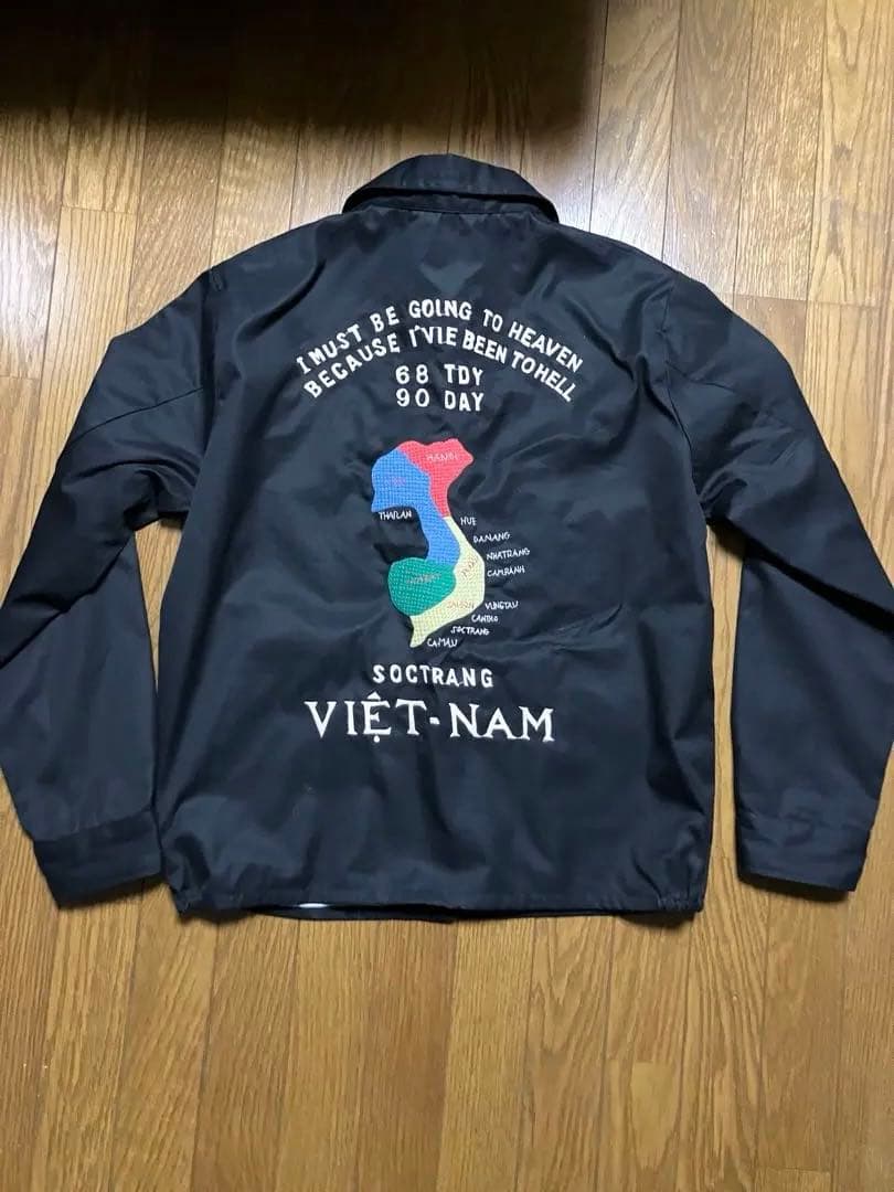 ベトジャン　黒地 ドラゴン刺繍