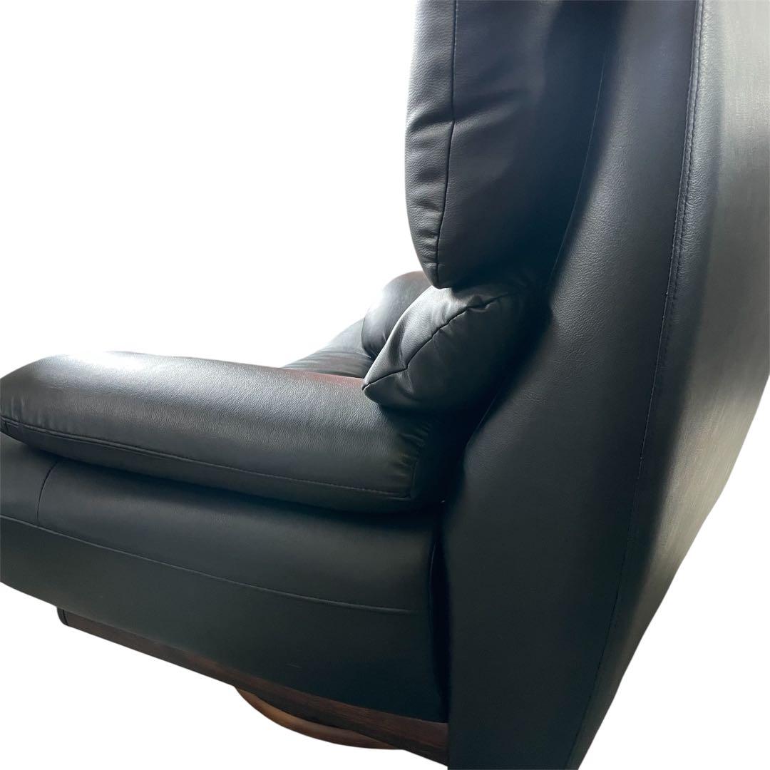 EAST WOOD イーストウッド 1人掛けソファ 回転チェア ブラック 黒