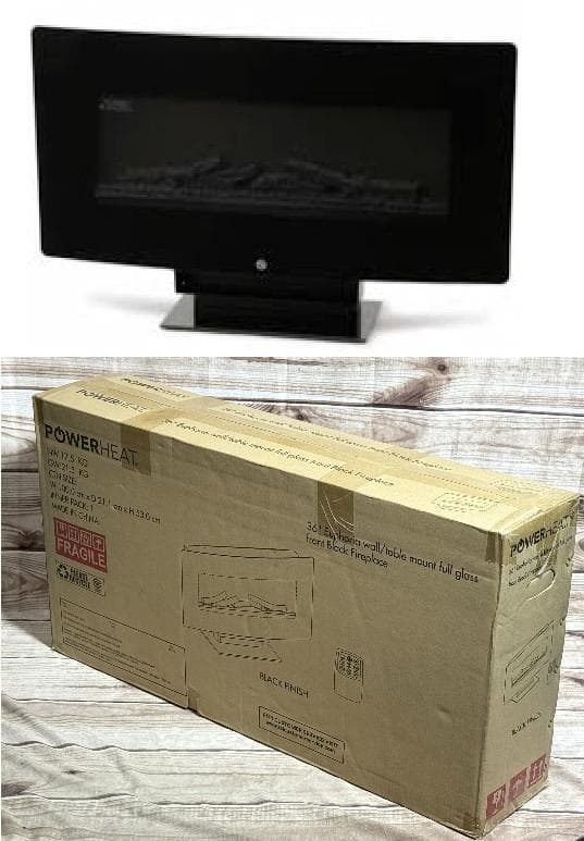 未使用品♪QVC 暖炉型ヒーター POWER HEAT 36II201CGT
