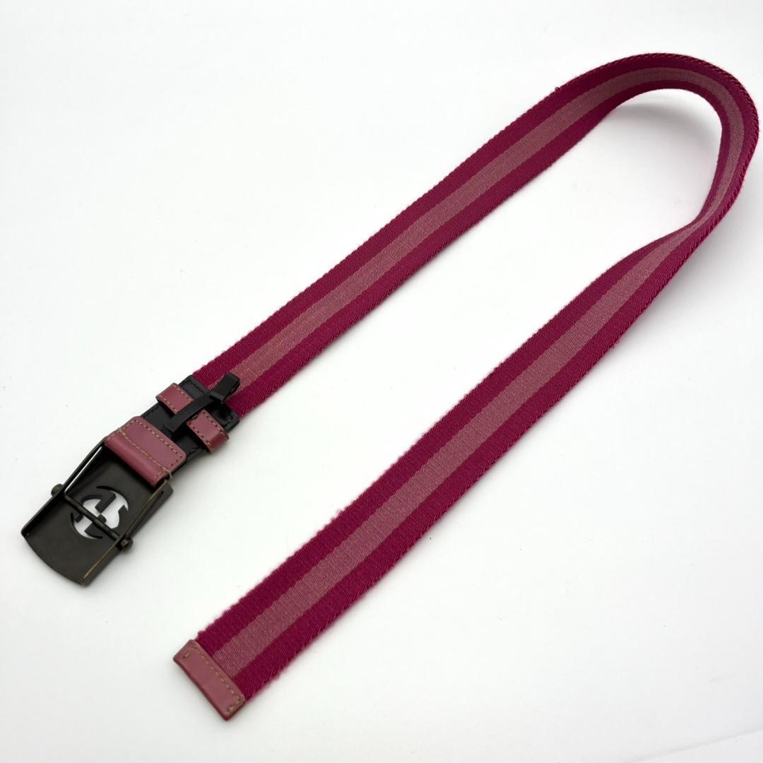 希少 グッチ ベルト インターロッキング シェリーライン ガチャベルト ピンク