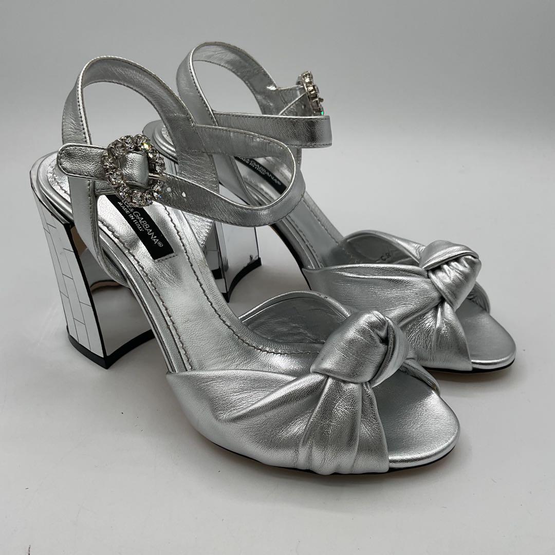 ドルチェ＆ガッバーナ D＆Ｇ サンダル シルバー 22〜22.5 箱付