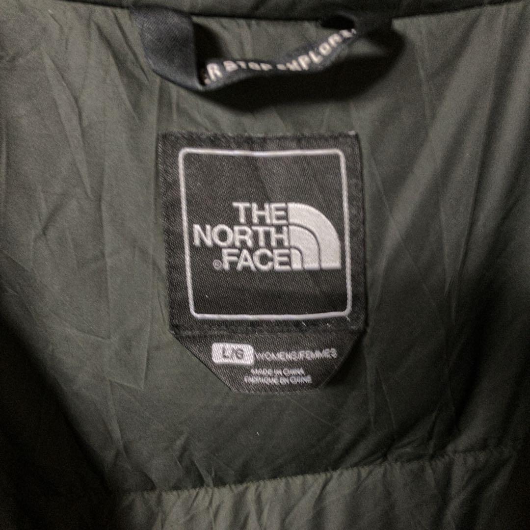 ザノースフェイス　ロングダウンジャケット　人気商品　カーキ　レディース　L