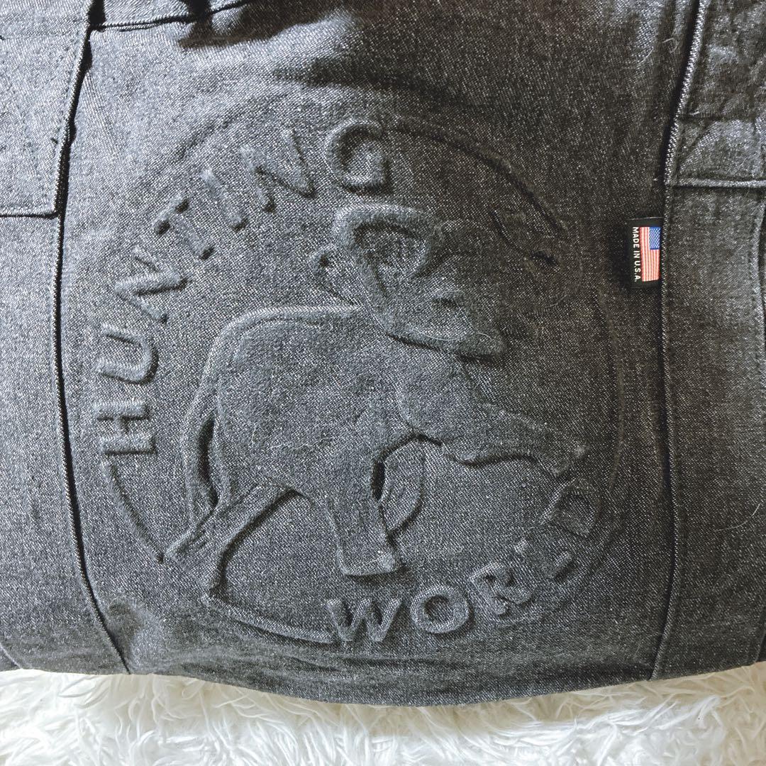 olive ⭐️ハンティングワールド　デニムトートバッグ　エンボスロゴ