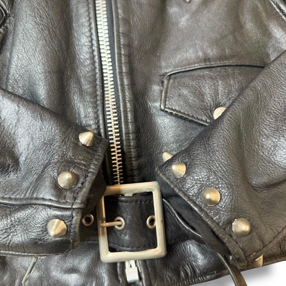 米国製 40 schott ダブルライダース スタッズカスタム バイカータグ