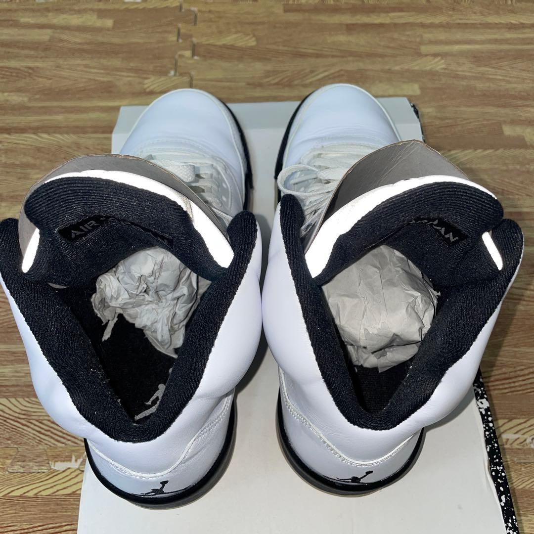 シューズ(男性用) Nike Air Jordan 5 Retro \"White and Black