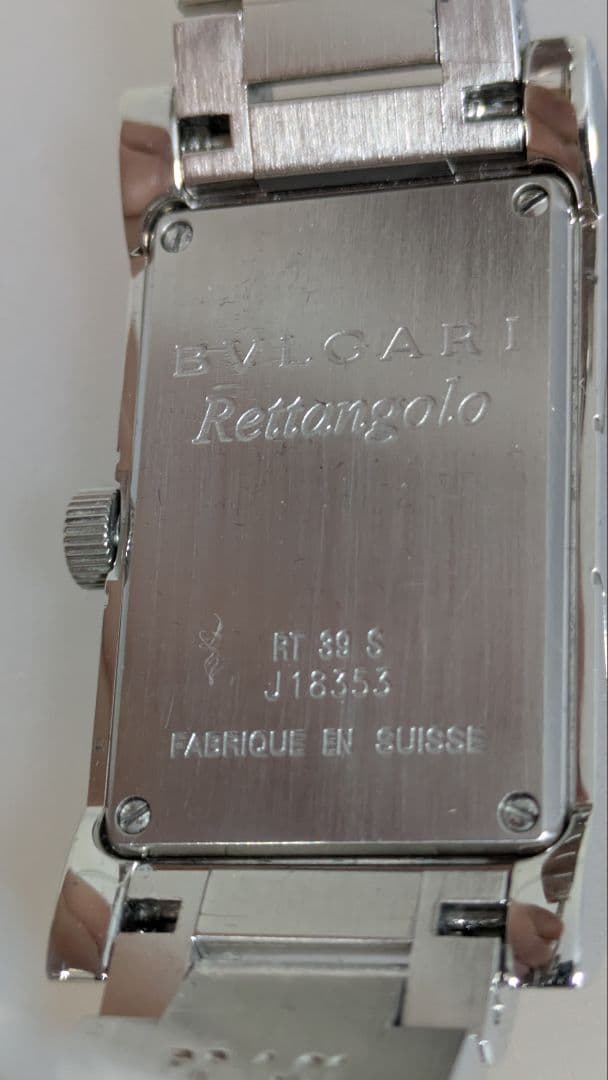 BVLGARI ブルガリ レッタンゴロ レディース 白文字盤 クオーツ 美品