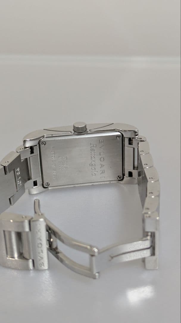 BVLGARI ブルガリ レッタンゴロ レディース 白文字盤 クオーツ 美品