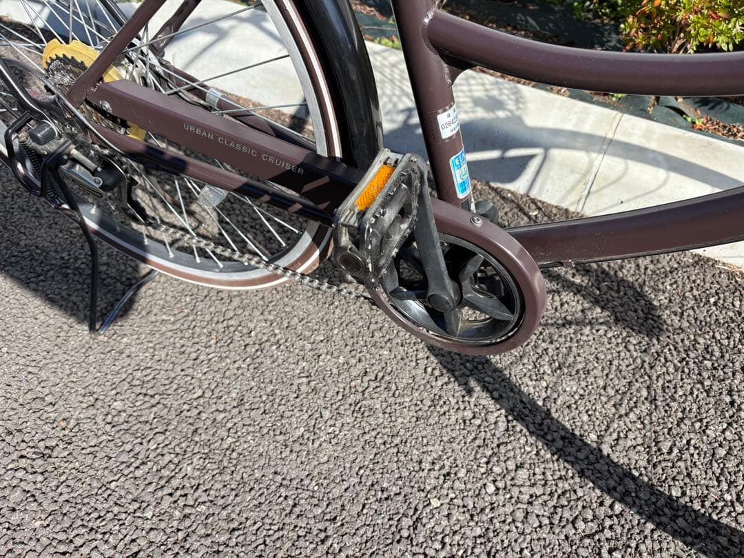 神奈川引取限定　シティサイクル SUBCREW ギア付き　カゴ/キャリア付