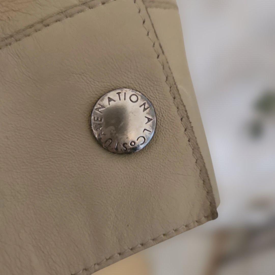 ☆彡コスチュームナショナルの柔らかいレザージャケット/ベージュ38/S〜M相当