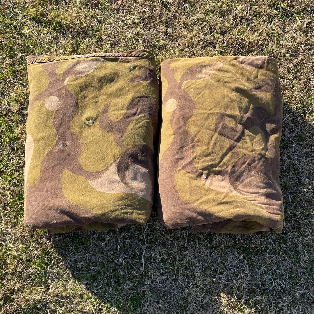 【超レア】ハンガリー軍幕　初期型　扇型　２枚①　迷彩　ハリケーンカモ　ミリタリー