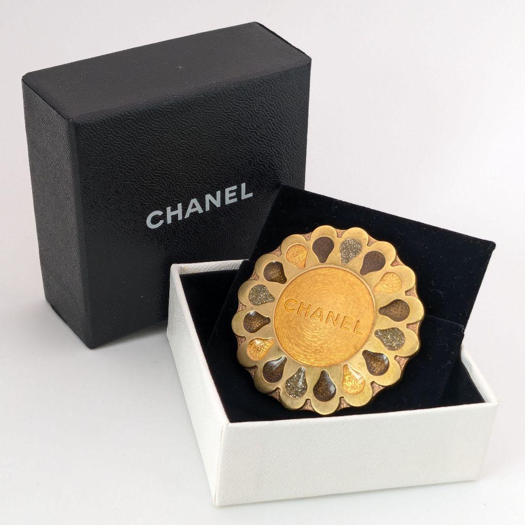 希少 シャネル CHANEL 2way フラワー グリポワ ブローチ トップ