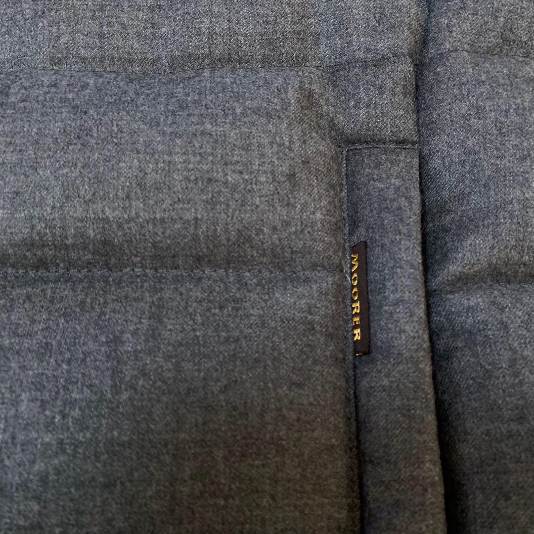 美品MooRER OLIVER-Lウールカシミアダウンベストグレー48 Ｌサイズ