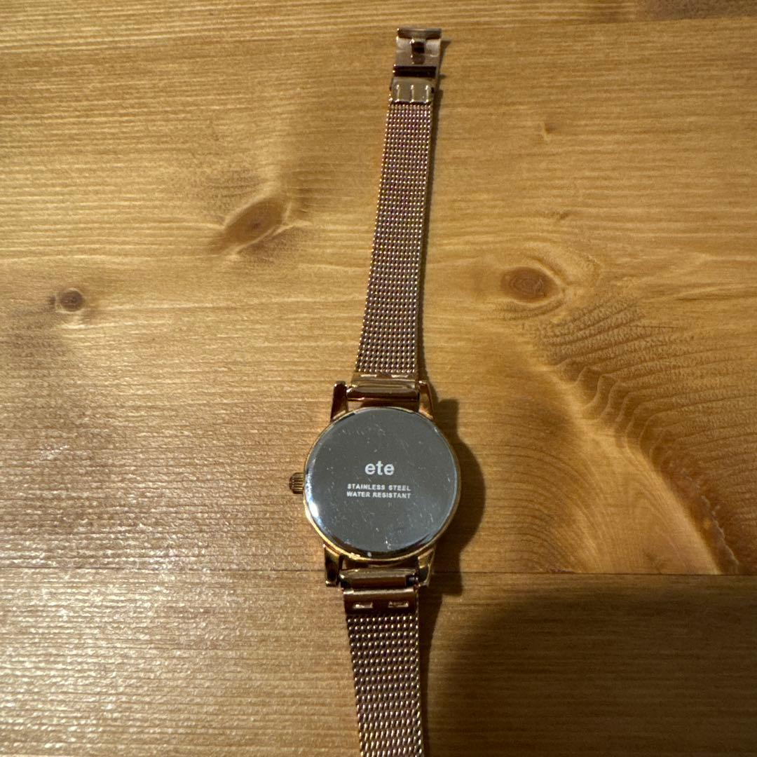 ＊ete＊ エテ　ソーラー　腕時計　ピンクゴールド