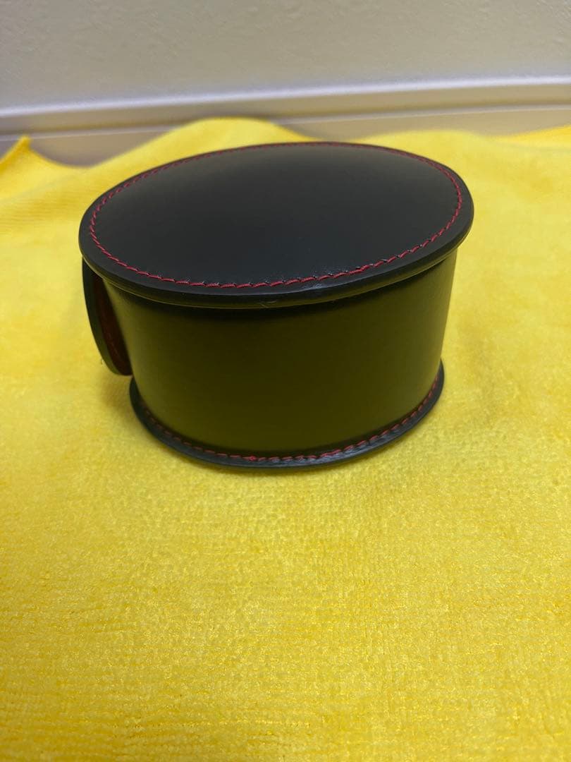 OMEGA純正時計ケース 黒レザー 赤ステッチ