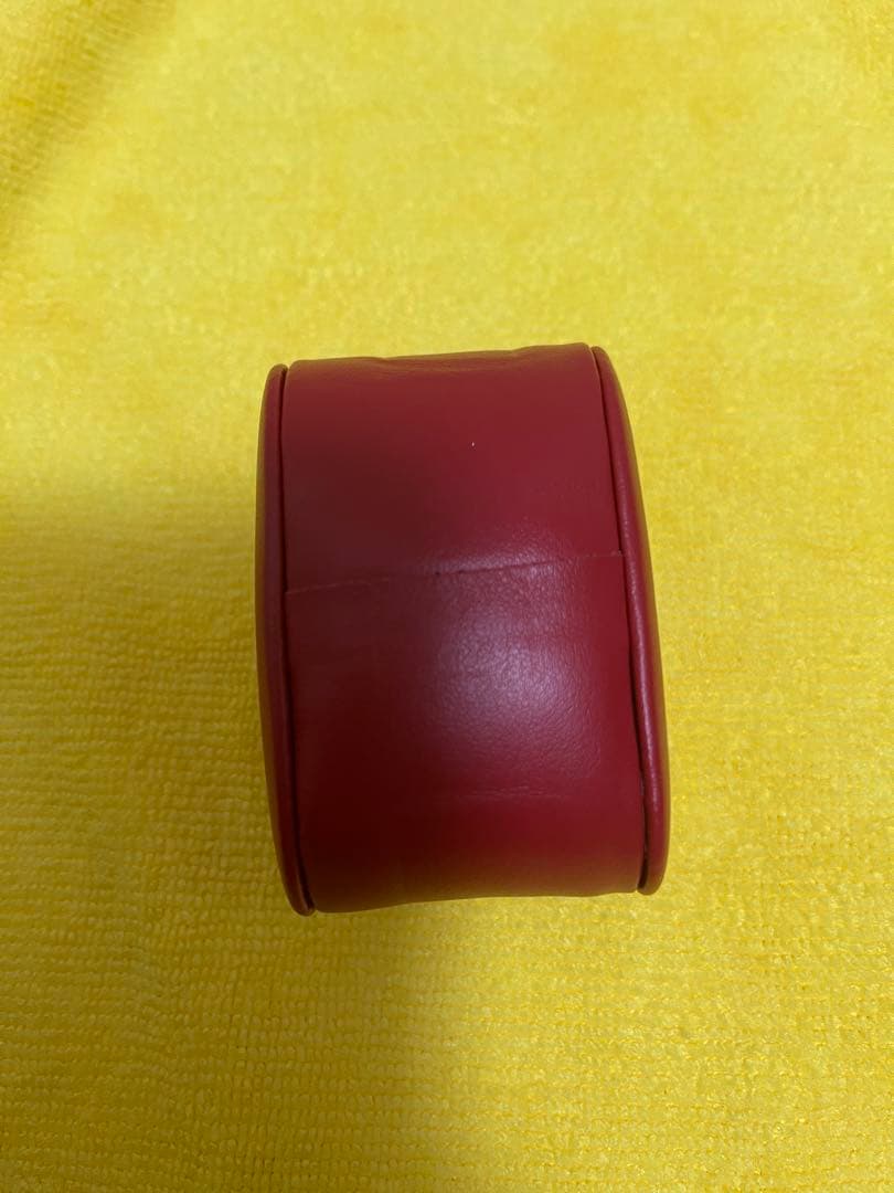 OMEGA純正時計ケース 黒レザー 赤ステッチ