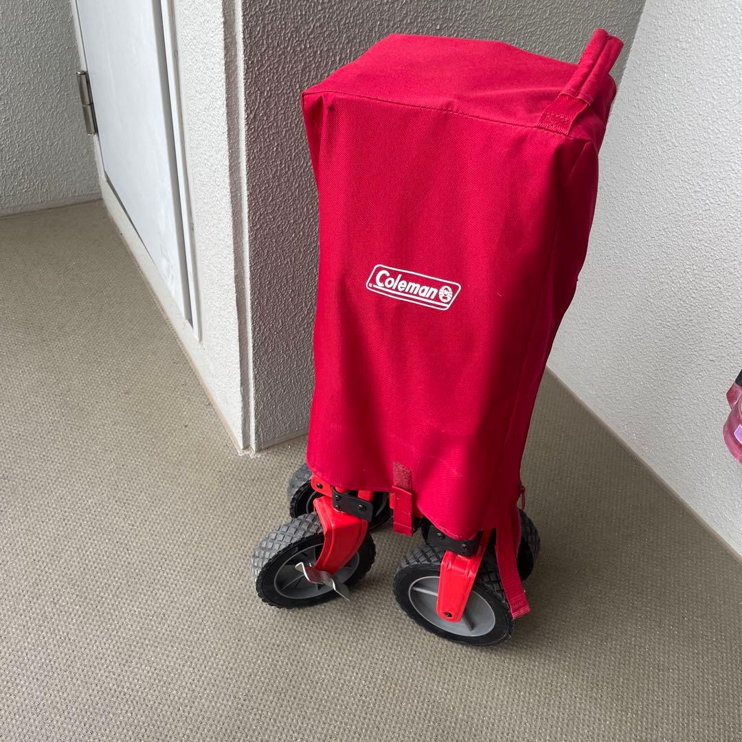 Coleman 折りたたみキャリーワゴン 赤