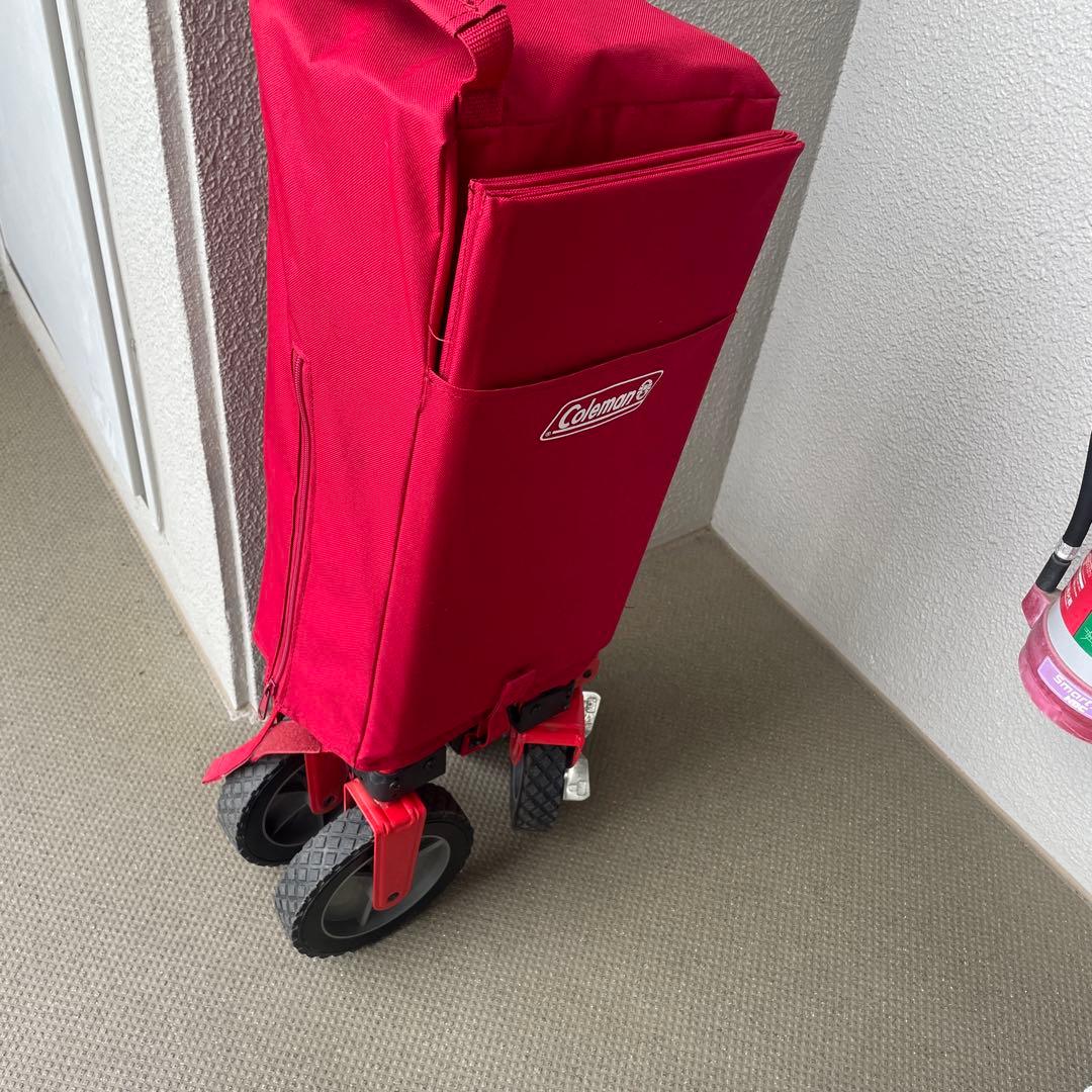 Coleman 折りたたみキャリーワゴン 赤