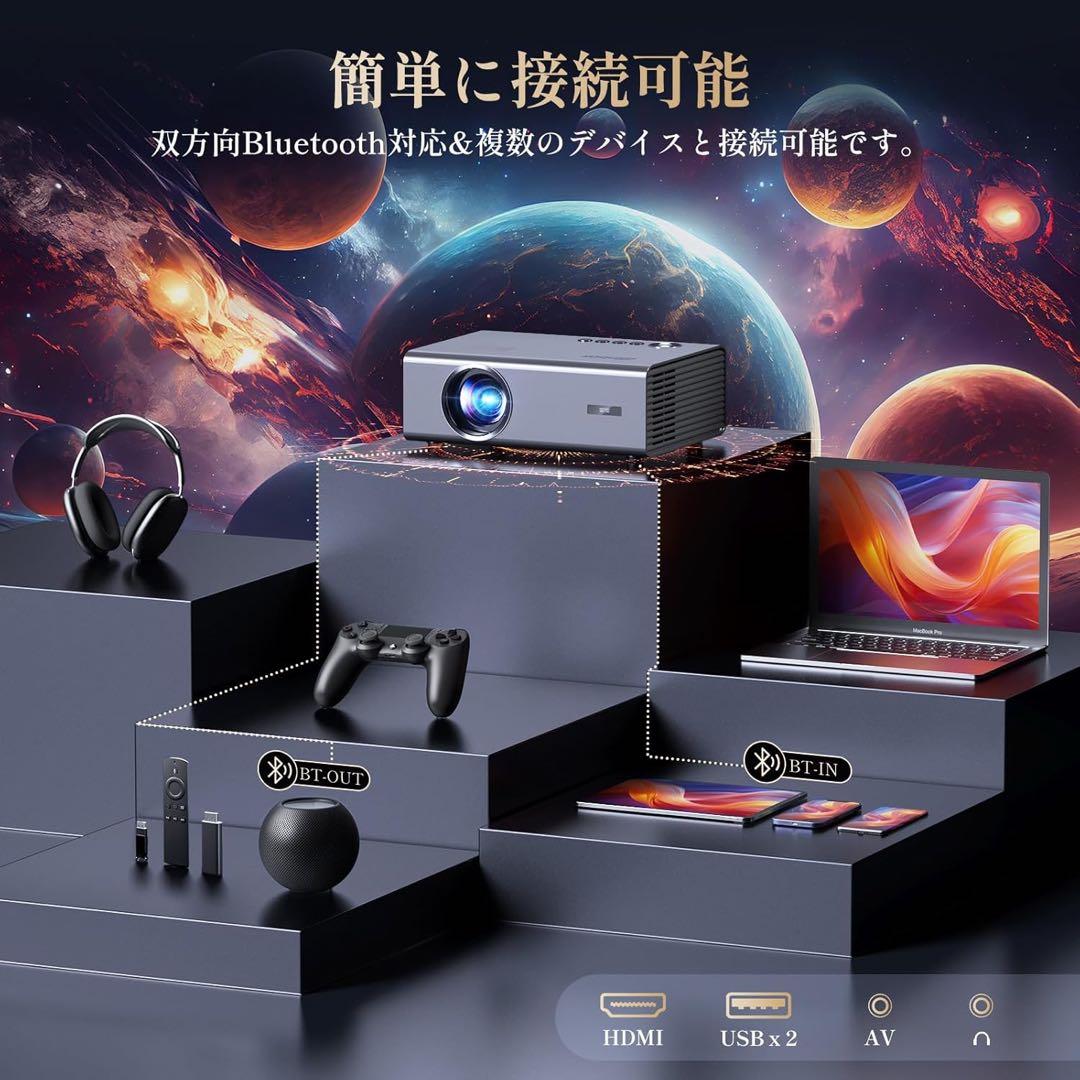 新品！4Kプロジェクター　家庭用　大画面　ホームシアター　小型　映画　ゲーム