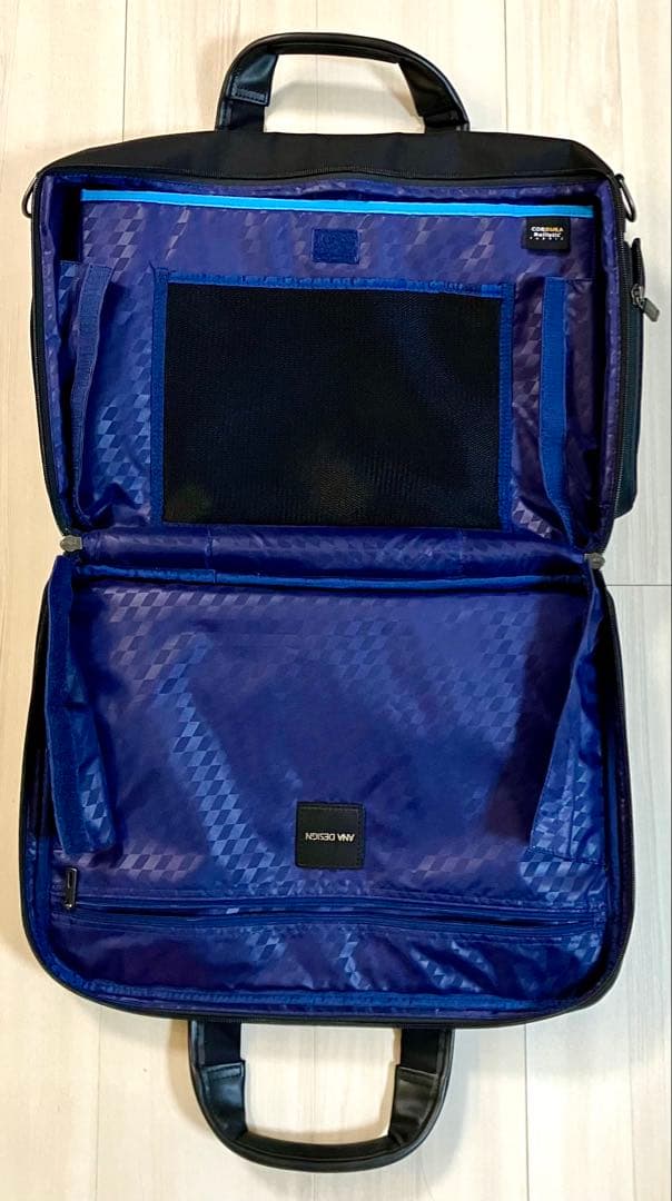 [値下]ANA DESIGN ナイロン製 ブラック ビジネスバッグ