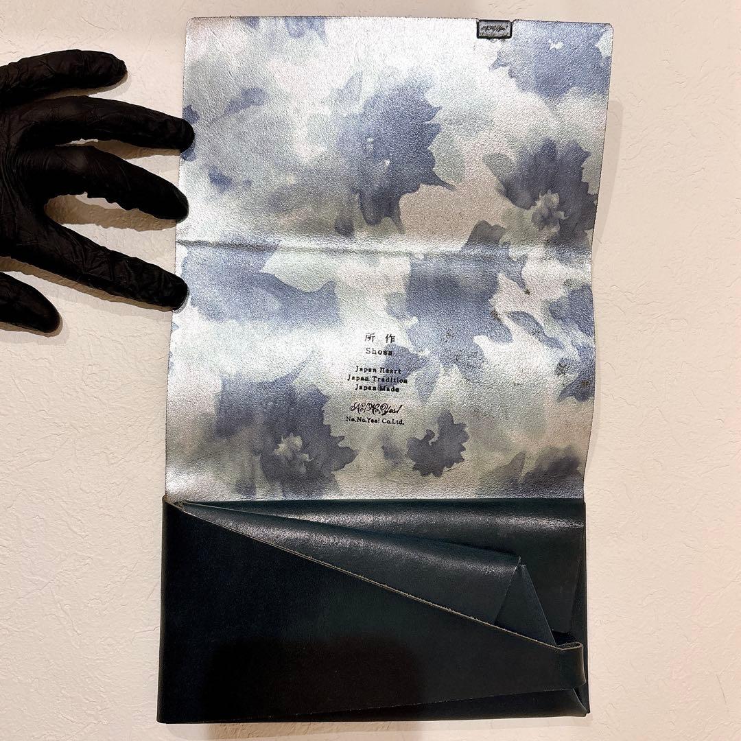 所作　ロングウォレット　長財布　ネイビー×フローラル