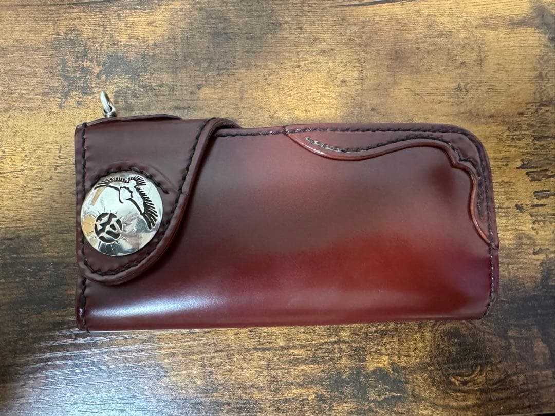 ビーズ屋公ちゃん ロングウォレット フルコードバン バーガンディ Dタイプ