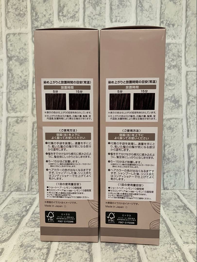 ヘアボーテ エクラ ボタニカル エアカラーフォーム up ダークブラウン 2本