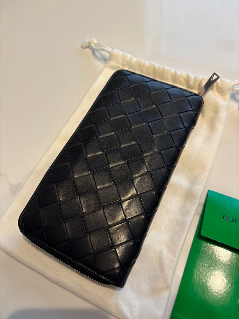 ボッテガヴェネタ 長財布 イントレチャート ブラック