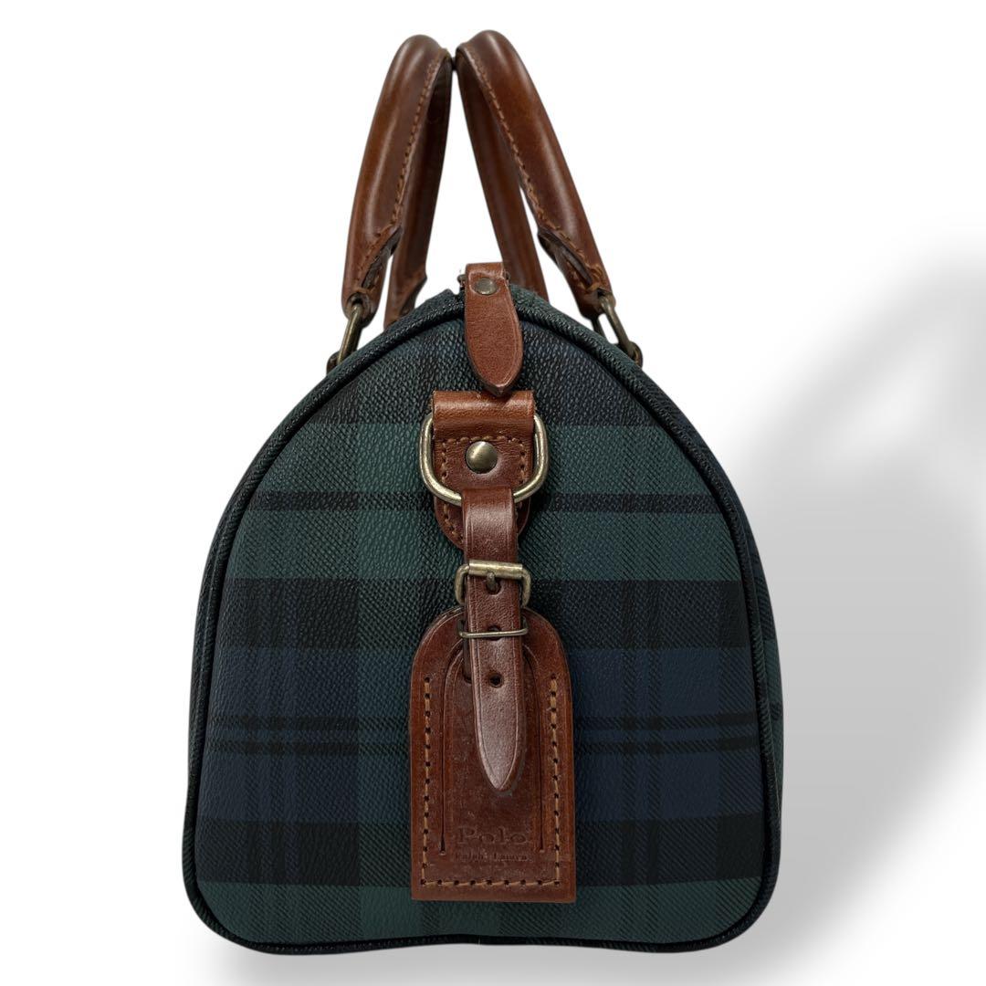 オールド　ポロラルフローレン　ミニボストン　ブラックウォッチ　チェック　グリーン