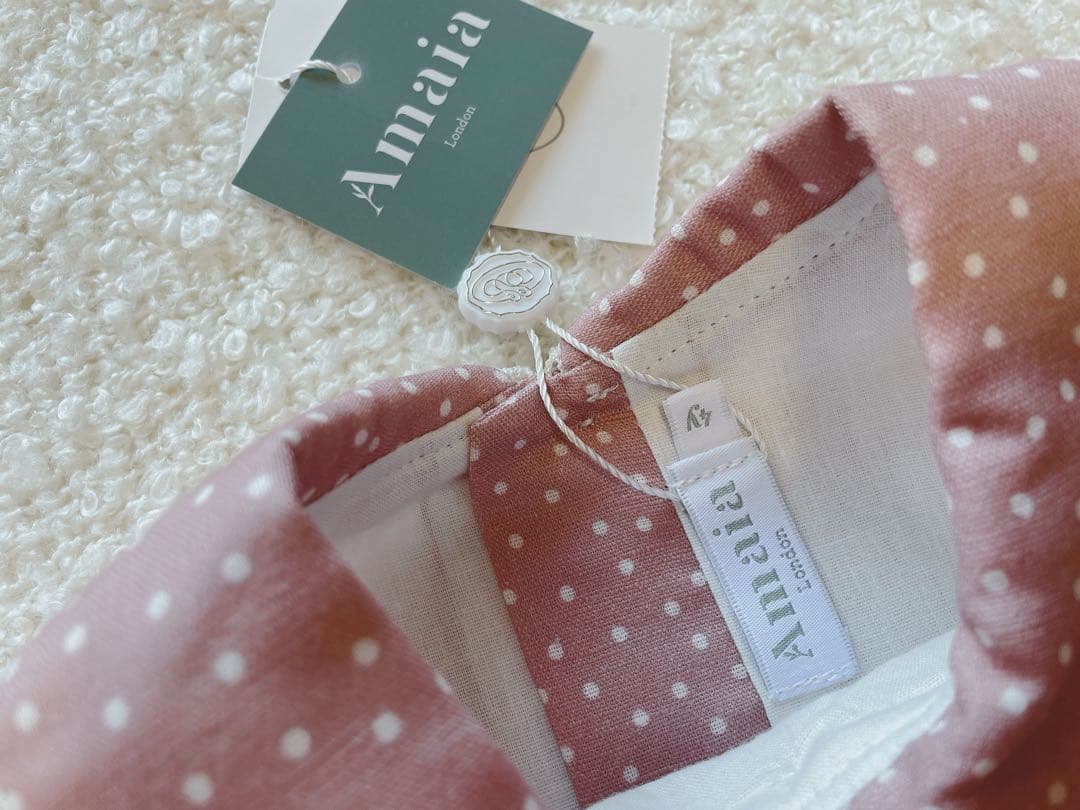 新品タグ付き値下げ中♡Amaia Kids ワンピース　ピンク　sansakae