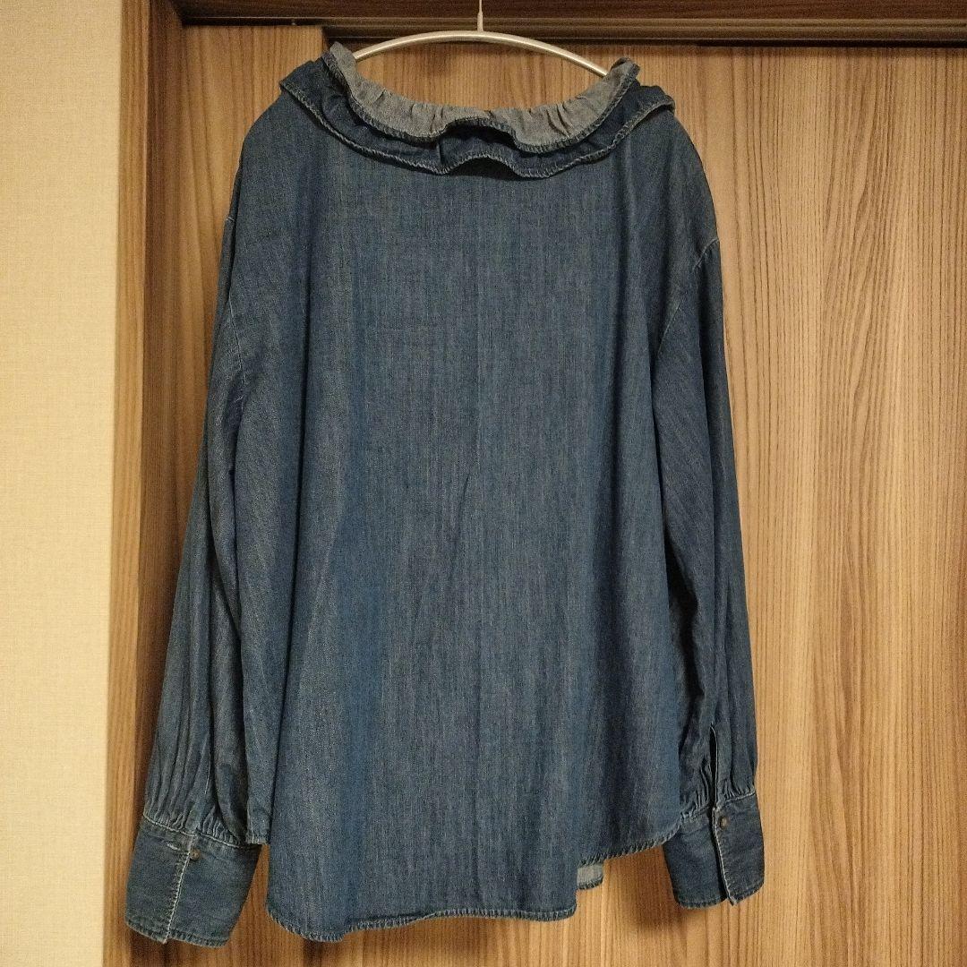 ノーリーズ Rie Miller リエミラー / フリルギャザーデニムブラウス