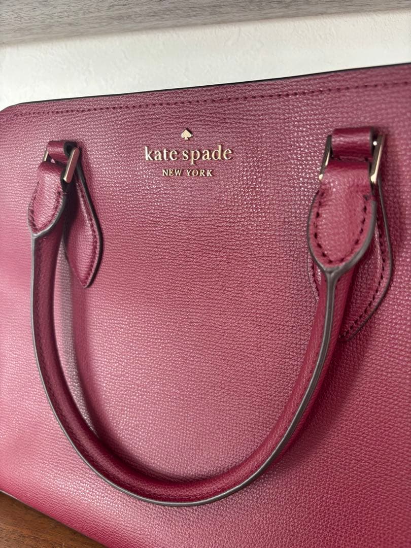 kate spade ボルドー　2wayバッグ　ショルダー　ハンドバッグ　美品
