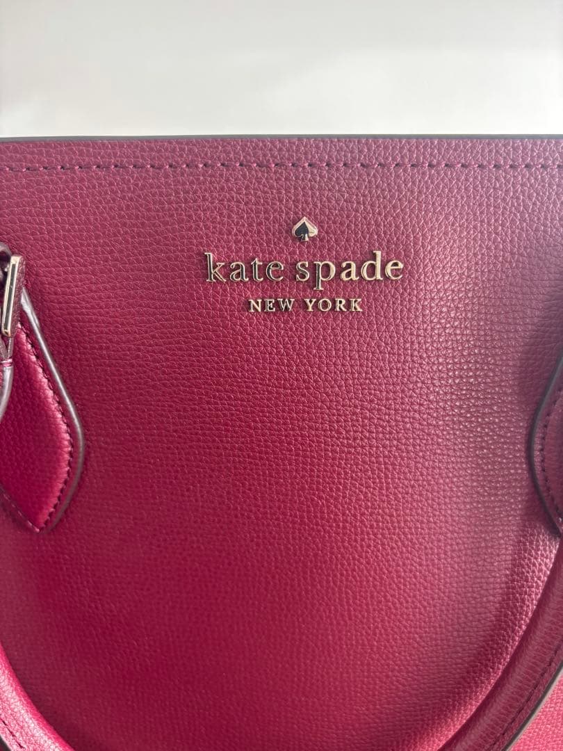kate spade ボルドー　2wayバッグ　ショルダー　ハンドバッグ　美品