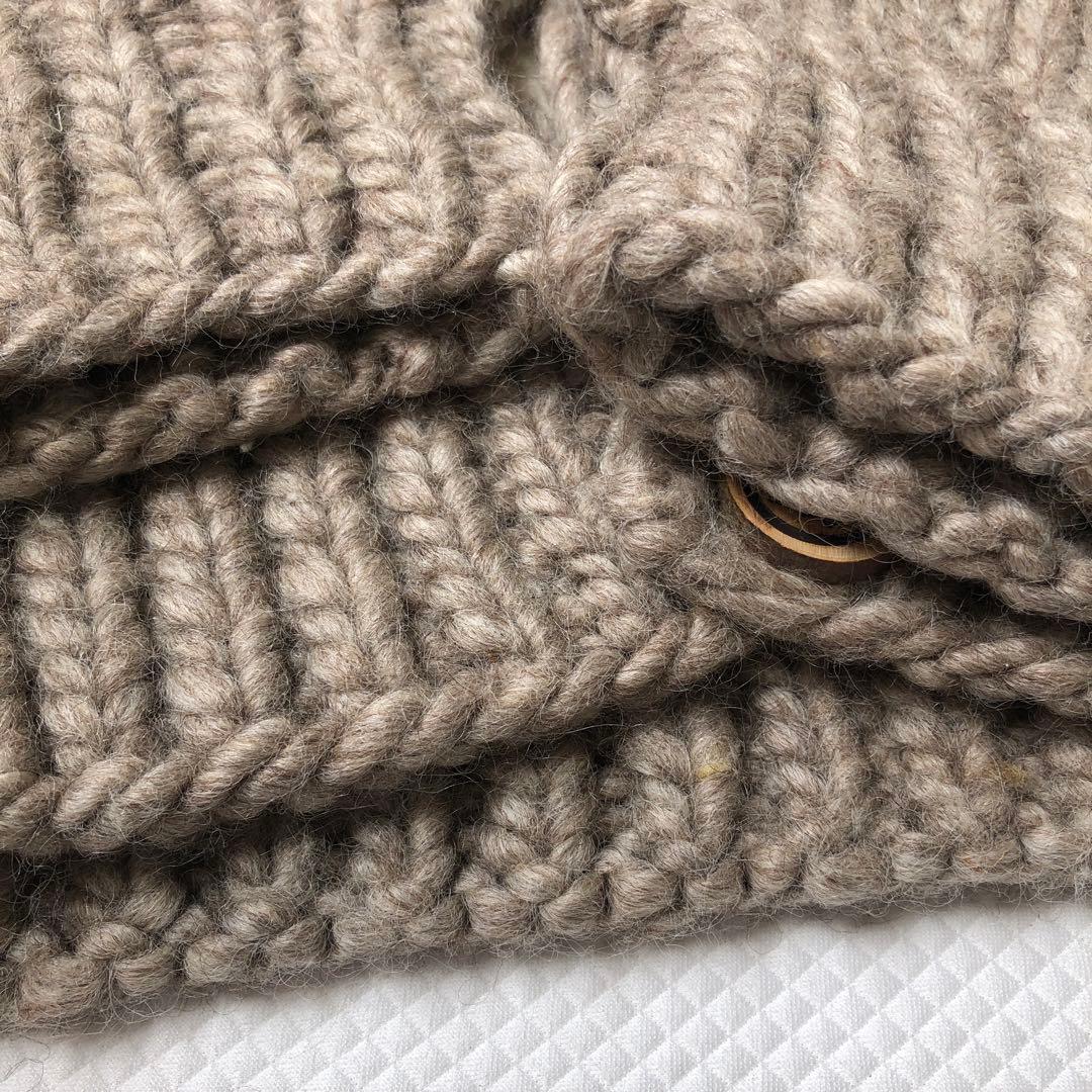 美品❣️カナダ製❣️肉厚カウチンセーター 大きめサイズ VIRGIN WOOL100