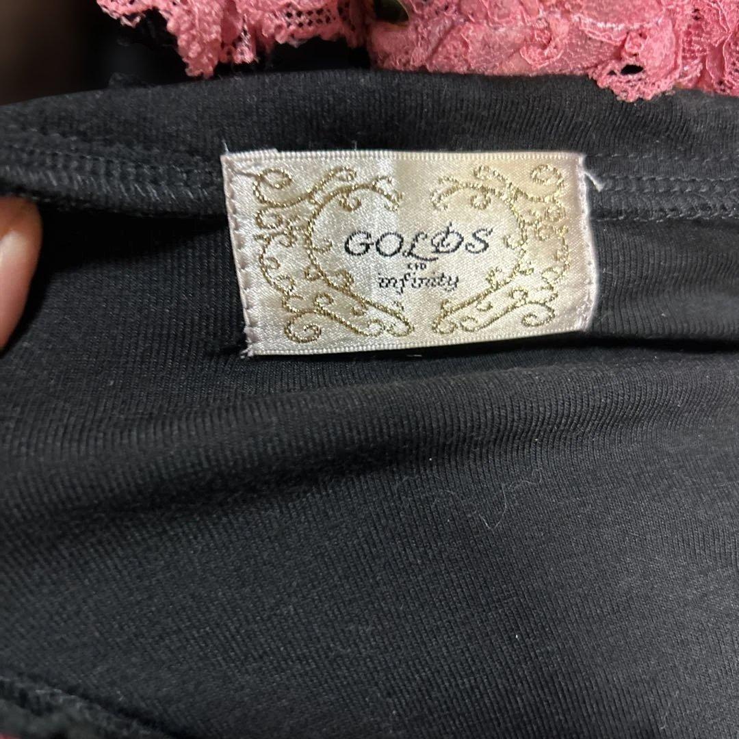 GOLDSノースリーブミニワンピース 黒とピンク