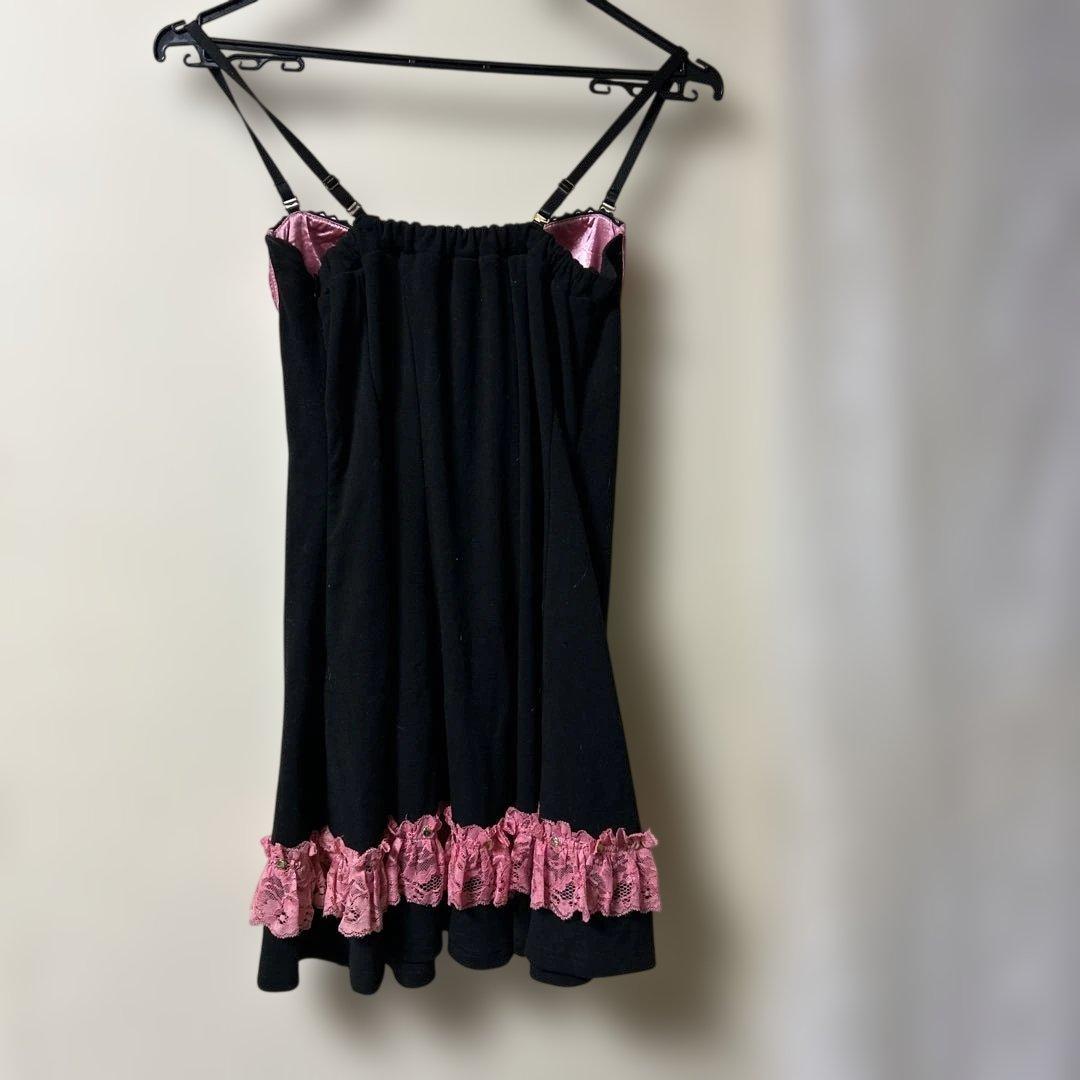 GOLDSノースリーブミニワンピース 黒とピンク