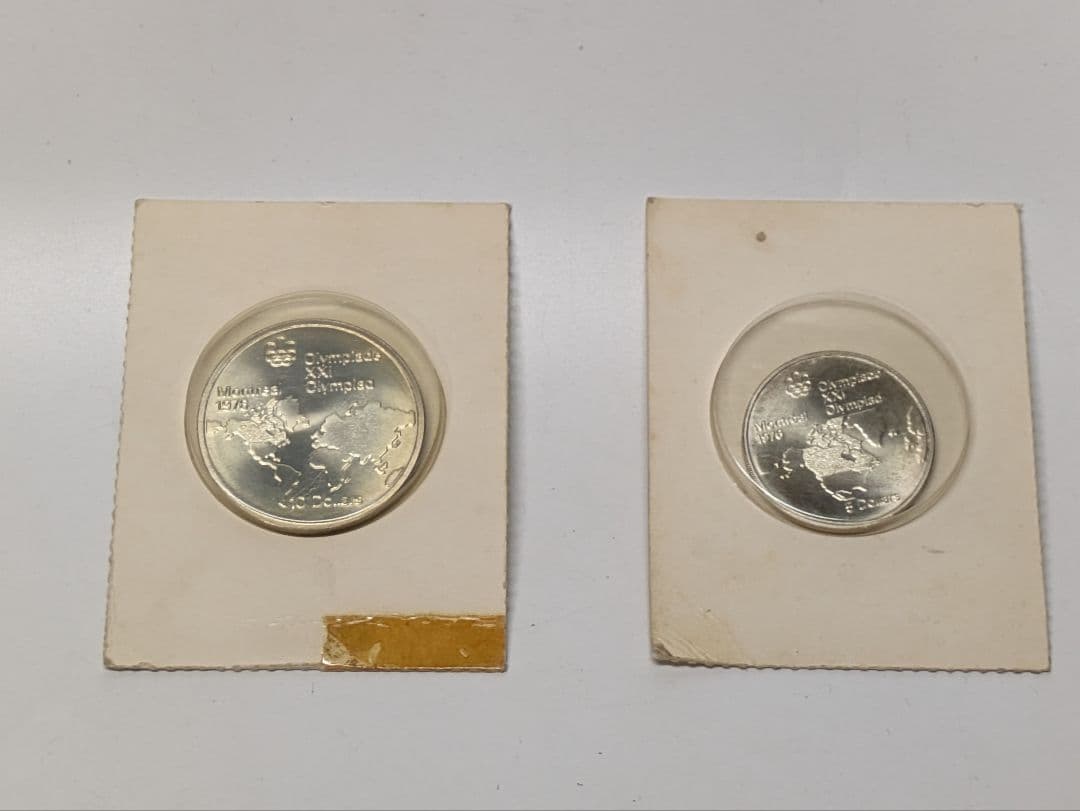 カナダモントリオール五輪1976年 10ドル銀貨 5ドル銀貨　２枚セット