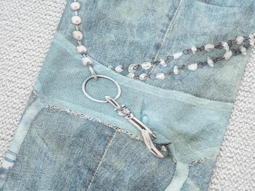 ✨Acne Studios 1981ビーズ装飾のビンテージデニムパンツ