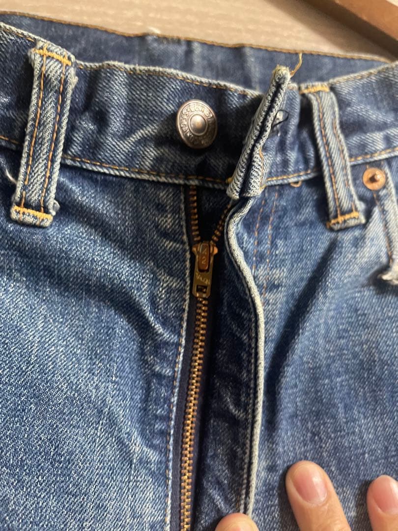70s Levis 66前期 517 逆さ®︎タブ ボタン裏2 シングルステッチ