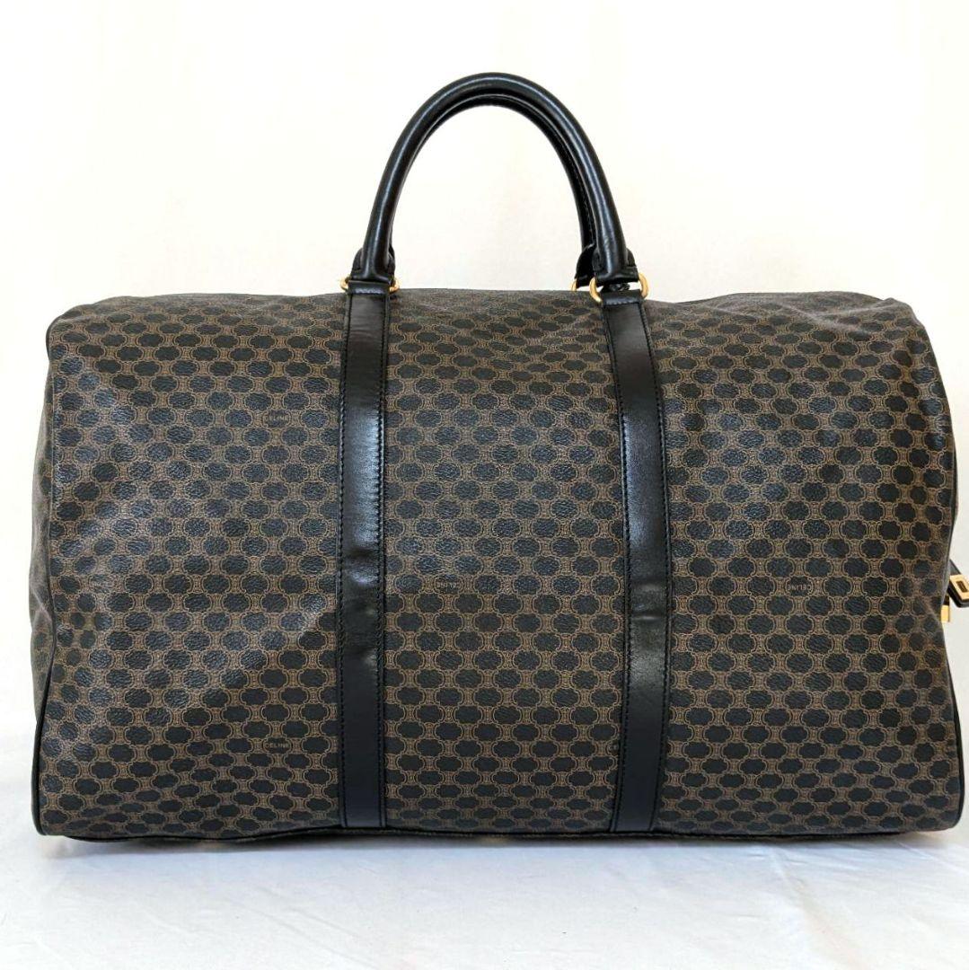✨極美品 CELINE 黒マカダム ボストンバッグ 鍵 2way PVC 大容量
