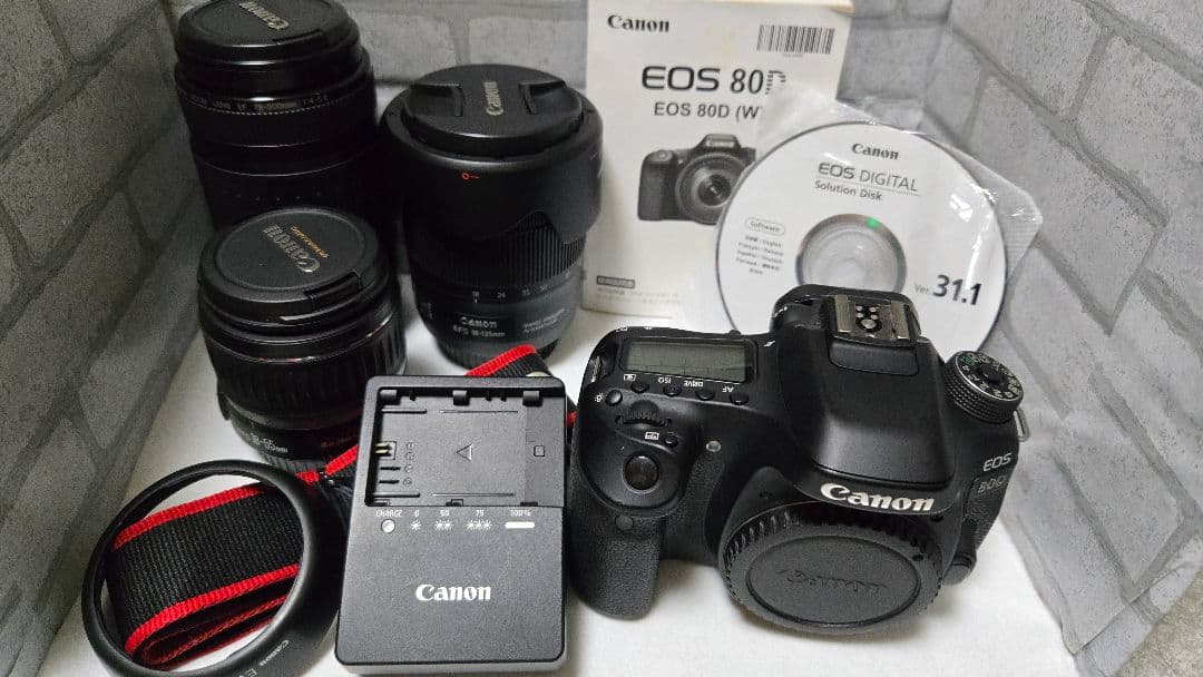 Canon EOS 80D　2,420万画素　レンズ３つ　セット売り　初心者向け
