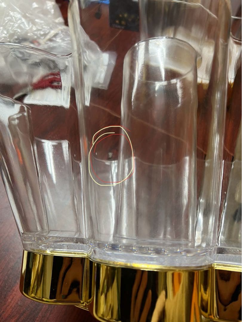 光る ワインクーラー 大型 タワー型 マルチカラー 充電式 アクリル製 リモコン