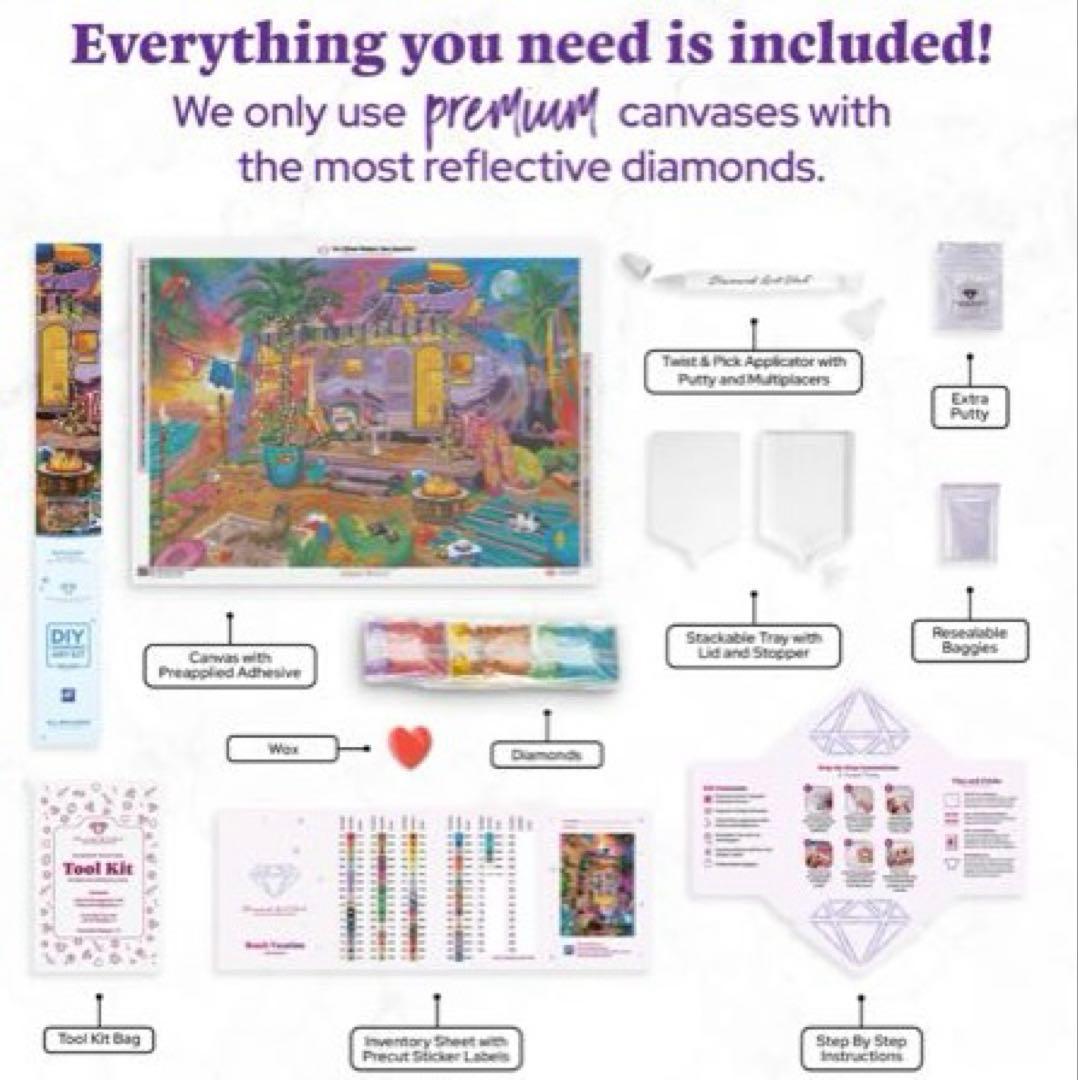 ダイヤモンドアートクラブ　Beach Vacation DACキット