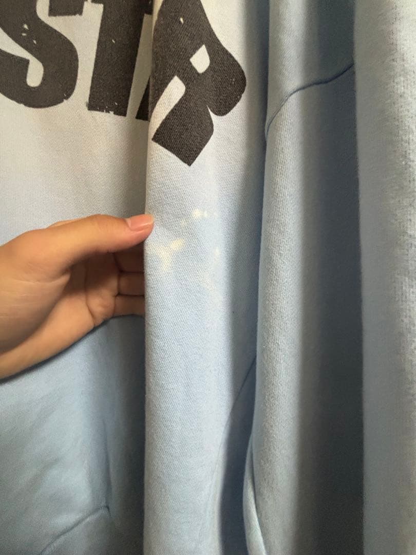 HELLSTAR ライトブルー パーカー‼️訳あり‼️