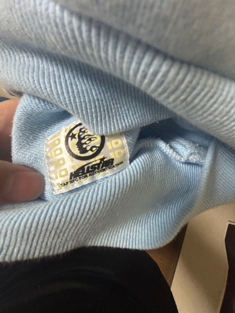 HELLSTAR ライトブルー パーカー‼️訳あり‼️